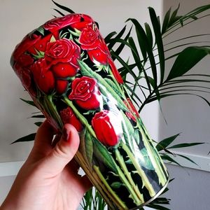 Rose tin canister